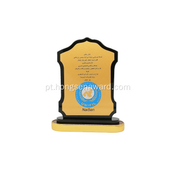 Troféu de madeira da placa da placa da concessão da lembrança